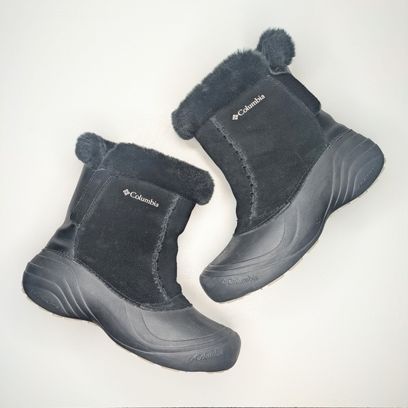 Columbia Sierra Summette winter snow boots black suede leather rubber size 9.5 - Picture 2 of 7